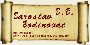 Daroslav Bodinovac vizit kartica
